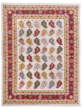Alfombra-clasica-colorida-KILIM-INDIA-BOTEH-BEIGE-270X370-Mihran-0