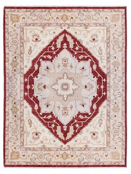 Alfombra-unica-con-guarda-beige-y-bordo-ALFOMBRA-AGRA-270x357-Mihran-0