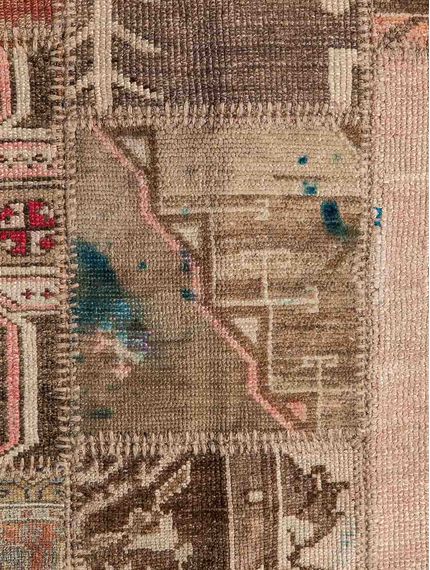 Mihran-Alfombra-PATCHWORK-ANTIQUE-GOLD-BROWN-PINK-302X202-Unica-1