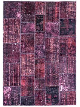 Alfombra-patch-violeta-PATCHWORK-TURCO-BORDO-200x300-Mihran-0