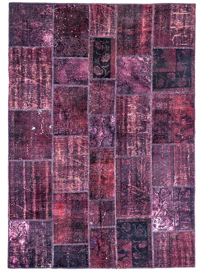 Alfombra-patch-violeta-PATCHWORK-TURCO-BORDO-200x300-Mihran-0