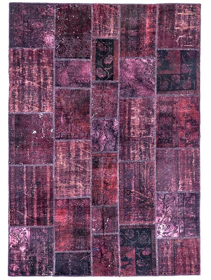 Alfombra-patch-violeta-PATCHWORK-TURCO-BORDO-200x300-Mihran-0